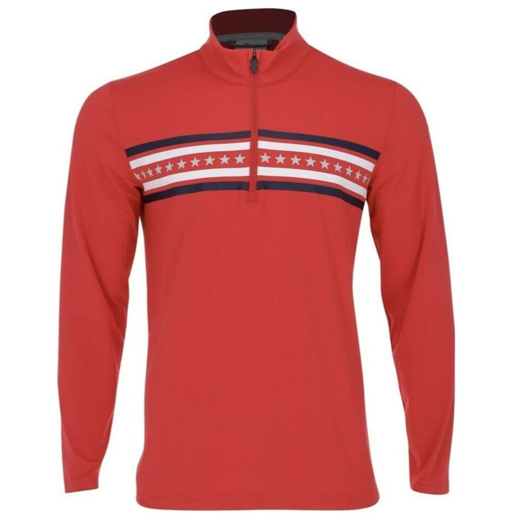 New‎ $90 Puma Volition Independence 1/4 Zip Ski Patrol Red Activewear Golf Men M